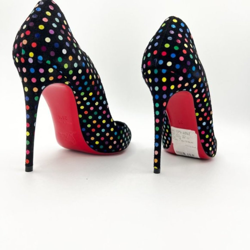 Christian Louboutin Polka Dot Hot Chick Leather Pumps - Picture 7 of 12